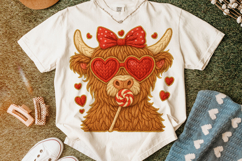 Highland Cow Valentine's Day PNG, Be Mine, Xoxo Png, Love Product Image 4