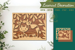 Cow Lasercut Decoration SVG Product Image 1