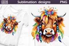 Highland Cow Mardi Grass | Mardi Grass Sublimation Design Product Image 11