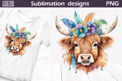 Highland Cow Mardi Grass | Mardi Grass Sublimation Design Product Image 12