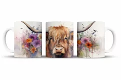 Cow 3D Mug Wrap Sublimation Designs, 3d Mug, Cow Png