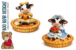 Sweet Little pumpkin and Apple Pie Cows Product Image 1