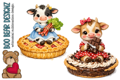 Sweet Cow Pies, Chocolate and Rhubarb pies Product Image 1