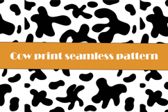 Seamless Cow Print Pattern Digital Paper Product Image 1