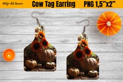 Cow Tag Earring Sublimation Product Image 1