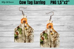Cow Tag Earring Sublimation Product Image 1