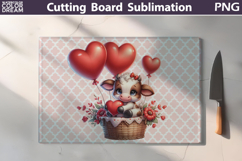 Highland Cow Cutting Board | Valentine Cutting Board Product Image 1