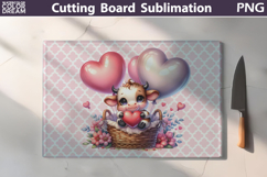 Highland Cow Cutting Board | Valentine Cutting Board Product Image 1