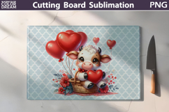 Highland Cow Cutting Board | Valentine Cutting Board Product Image 1