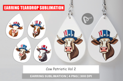 Earring Cow Patriotic Product Image 1