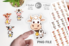 Cow with Bell Sticker Product Image 1