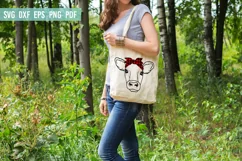Cow With Buffalo Bandana SVG File | Cow SVG | Hand Drawn Cow Product Image 3