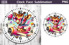 Giraffe Valentine Clock Face | Valentines Day Clock Design Product Image 1