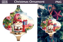 Cute Gnome Arabesque Ornament | Arabesque Christmas Ornament Product Image 1