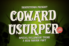 Coward Usurper | Horror Halloween Font Product Image 1