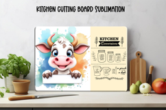 Kitchen conversion chart cutting board | Cute cow board Product Image 1