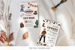 Editable Cowboy Baby Shower Invitation Canva Template Product Image 10