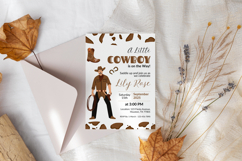 Editable Cowboy Baby Shower Invitation Canva Template Product Image 9