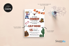 Editable Cowboy Baby Shower Invitation Canva Template Product Image 6