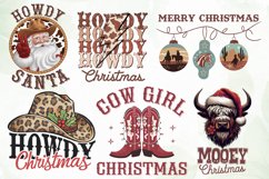 Cowboy Christmas PNG Bundle Sublimation Product Image 2