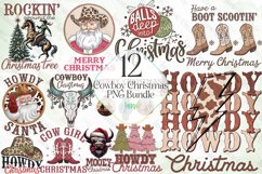 Cowboy Christmas PNG Bundle Sublimation Product Image 1