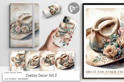 Digital Paper Cowboy Decor Product Image 1