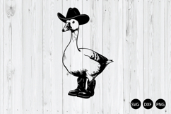 Cowboy Duck SVG, Duck SVG, Wild West Goose SVG, Western SVG Product Image 1