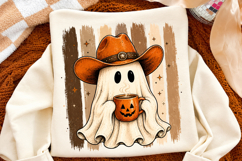 Cowboy Ghost PNG,Western Halloween Spooky Season Sublimation Product Image 2
