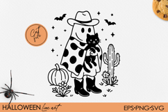 Halloween Ghost &amp; Skeleton Clipart Bundle, SVG PNG Product Image 14