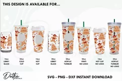 Gingerbreads Starbucks 24oz Acrylic Tumbler Cup SVG File Product Image 3