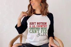Ain't Nothin' A Lil' Country Christmas Music SVG Product Image 3
