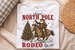 Cowboy Santa Western Christmas PNG, Retro Vintage Design Product Image 4
