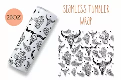Cow skull western cowgirl Tumbler wrap 20oz sublimations Product Image 1