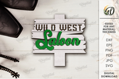Cowboy tiered tray decors Laser Cut. Western SVG Product Image 4