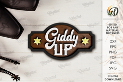 Cowboy tiered tray decors Laser Cut. Western SVG Product Image 8