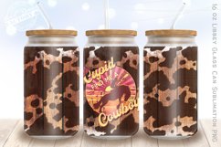 Cowboy valentine glass tumbler Png, Valentines glass can Product Image 1