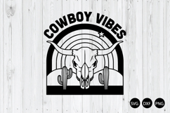 Cowboy Vibes SVG, Western SVG, Skull SVG Product Image 1