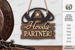 Cowboy welcome signs Bundle Laser Cut. Western SVG Product Image 3