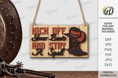 Cowboy welcome signs Bundle Laser Cut. Western SVG Product Image 4