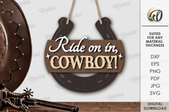 Cowboy welcome signs Bundle Laser Cut. Western SVG Product Image 7