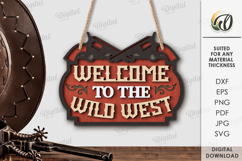 Cowboy welcome signs Bundle Laser Cut. Western SVG Product Image 8
