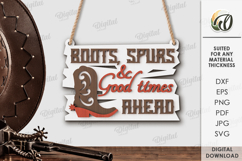 Cowboy welcome signs Bundle Laser Cut. Western SVG Product Image 9