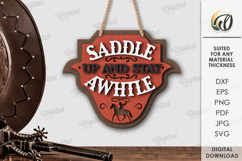 Cowboy welcome signs Bundle Laser Cut. Western SVG Product Image 10