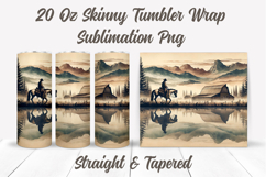 Cowboy Tumbler Wrap, Country Tumbler, Western Tumbler PNG Product Image 2