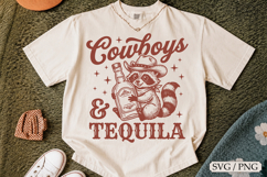 Cowboys &amp; Tequila SVG, Cute Raccoon Western Product Image 1