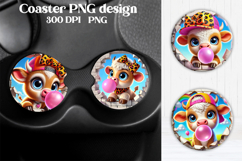 Cute cow in wall car coaster | Cow farm coaster design Product Image 1