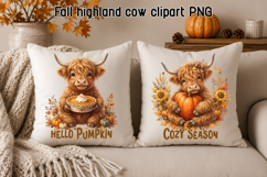 Cozy Highland Cow PNG | Hello Pumpkin Clipart Product Image 1