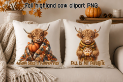 Highland Cow PNG | Falling for Fall Design Product Image 1