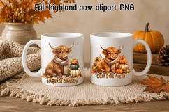 Highland Cow PNG | But First Coffee Clipart Product Image 1