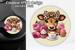 Highland cow coffee car coaster | Cow coaster design Product Image 1